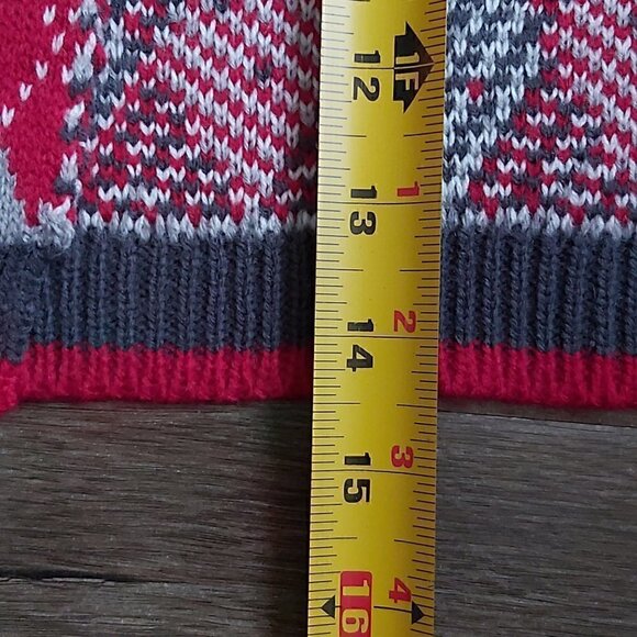 NWOT Argyle Red/Gray Diamond Knit Turtleneck Dog Sweater 100% Acrylic-Size Large - Picture 5 of 6